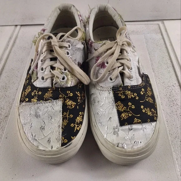 Vans Off The Wall Womens Patchwork Floral White 8 - Picture 1 of 6